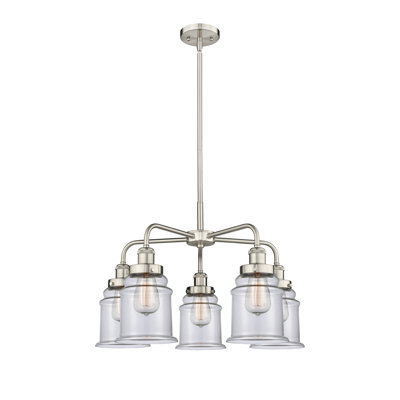 Alvi 5 - Light Glass Dimmable Chandelier