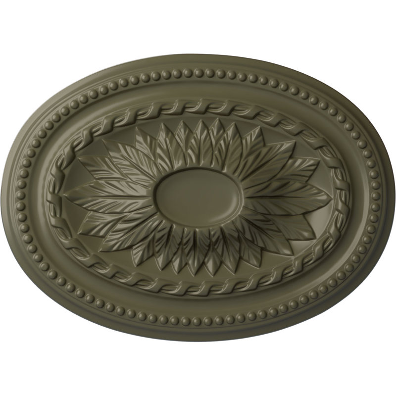 Endurathane Granada Ceiling Medallion, 19"OD x 1 1/2"P (Fits Canopies up to 7 1/8"), Hand-Painted Smokey Topaz Crackle Finish
