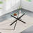 7 Piece Glass Dining Table Set for 6, Modern 60" Glass Kitchen Table with Metal Leg, Tufted Velvet Upholstered Dining Chair, Rectangle Dining Table and Chairs Set for Kitchen-948036869