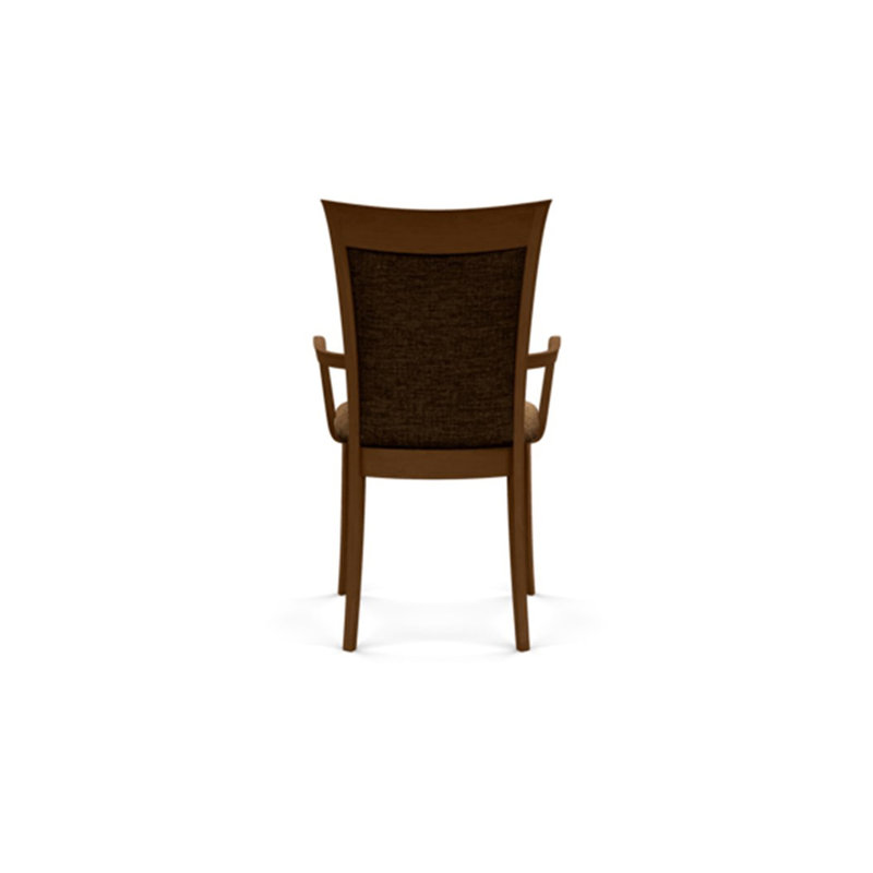 Morgan Upholstered Arm Chair, Saddle Cherry, Microseude Onyx