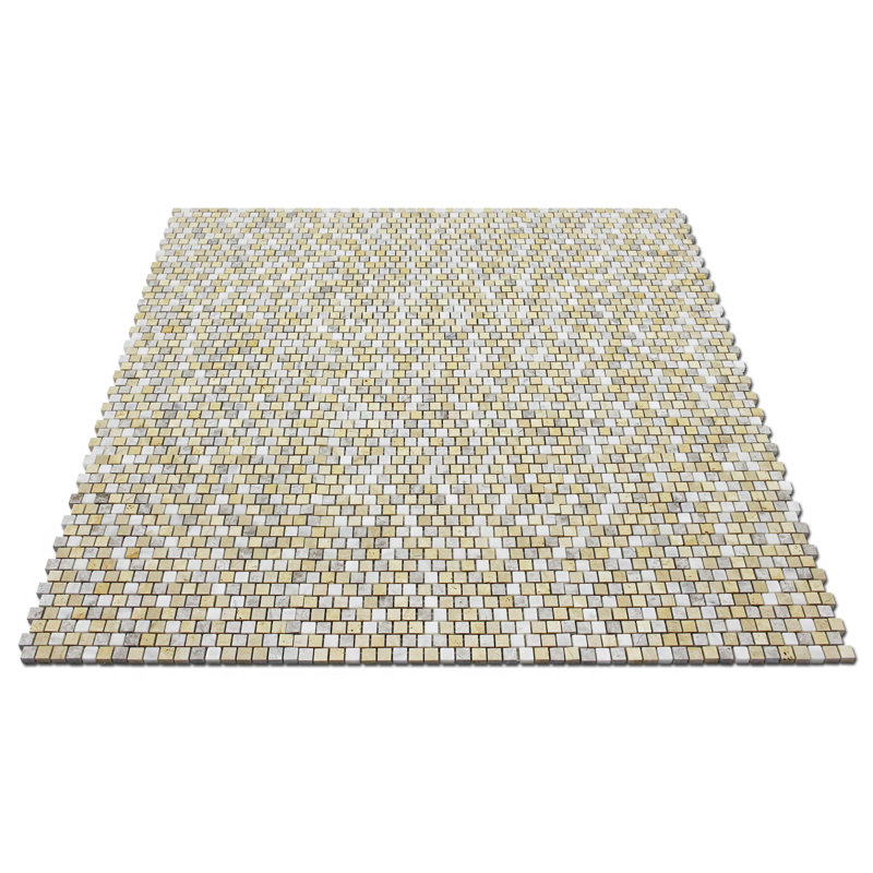 Adriatica 0.63" x 0.63" Marble Linear Mosaic Wall & Floor Tile, Brown/Gray