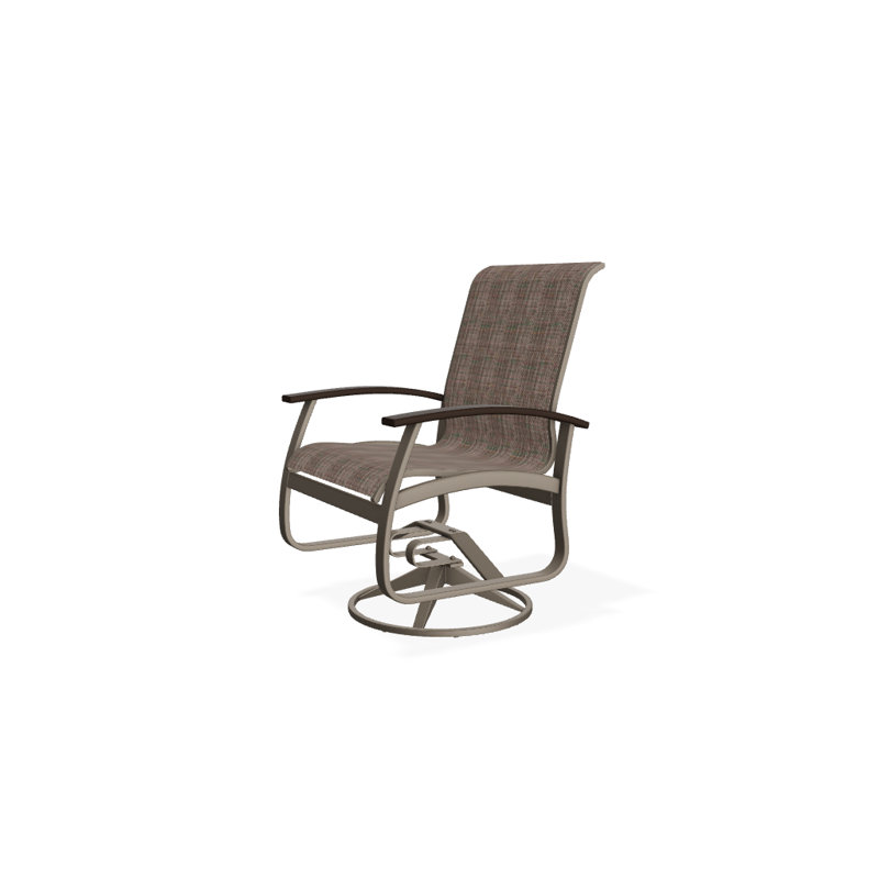Belle Isle Outdoor Dining Armchair, Forest Forest Green 22D Sunbrella®, Gloss White, Kona P10