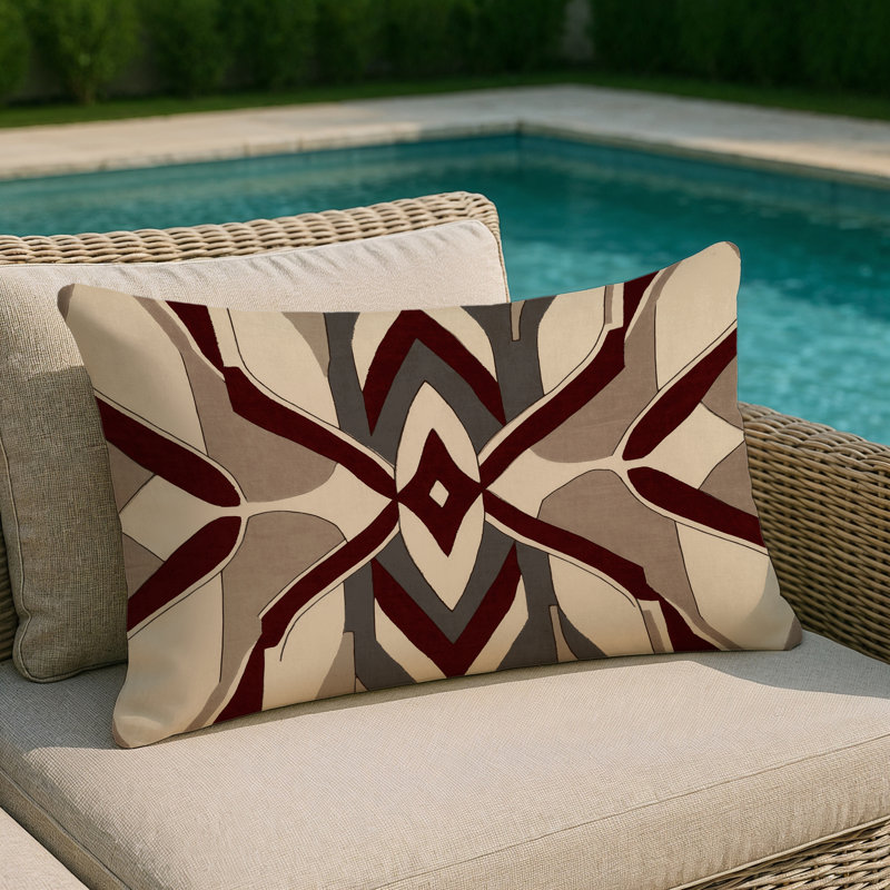Quantum Patterns Indoor And Outdoor Throw Pillow, Rectangle 14"H x 20"W