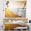 Tapisserie «Seascape Wavy Clouds over Seashore»-28508386