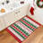 Christmas Party Machine Washable Area Rug Red/White/Green-1191040170