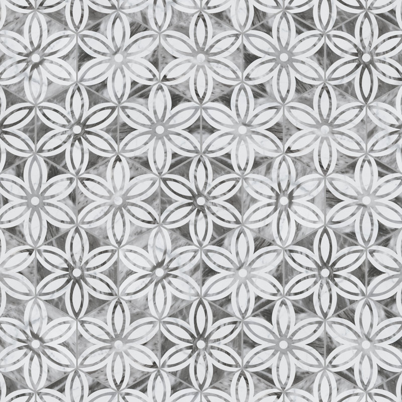Classico Bardiglio Lily 7" x 8" Porcelain Wall & Floor Tile