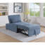 Moderne en bleu gris avec siège convertible en tissu et siège convertible