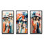 «Whimsical Fashion Gril», 3 pièces sur toile-947773454-947773449