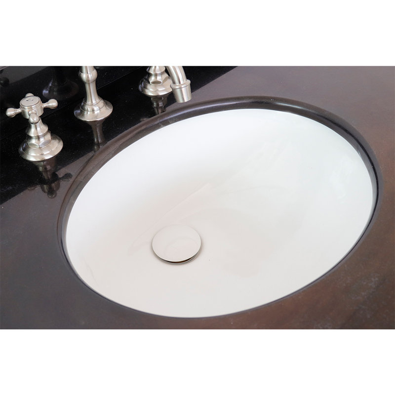 Plateau de meuble-lavabo 49 po avec lavabo, Noir galaxie