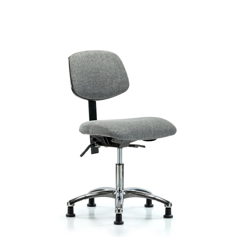 Chaise de travail Amos, Patins, Gris, Inclus