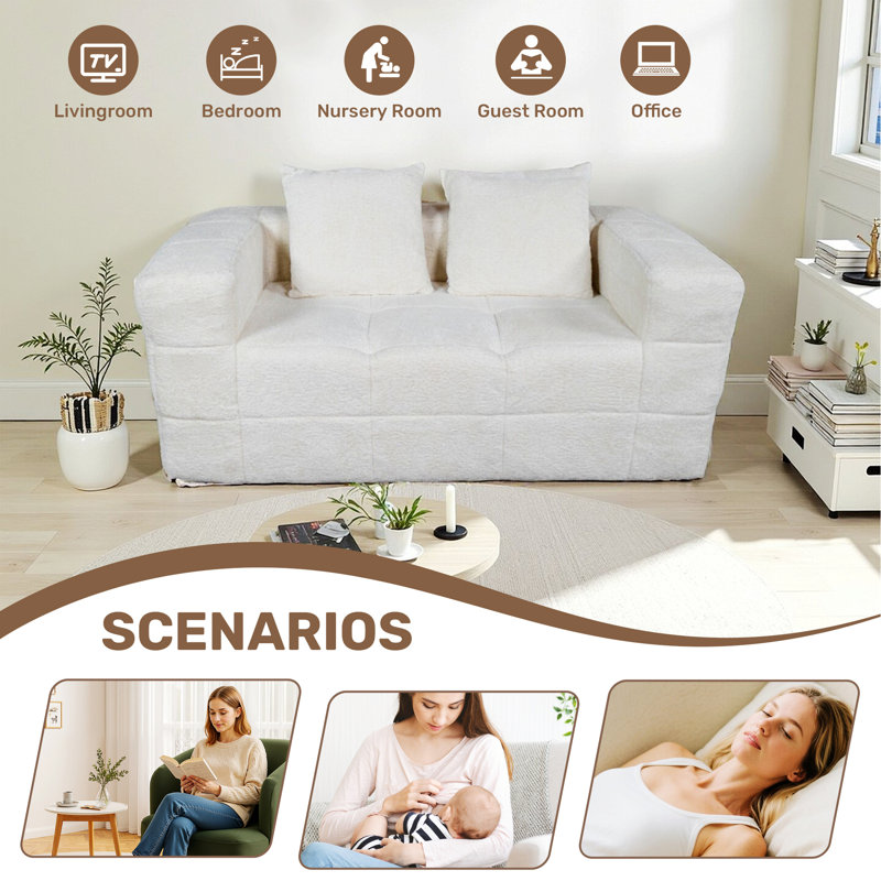 Loveseat Couch With Two Back Cushions