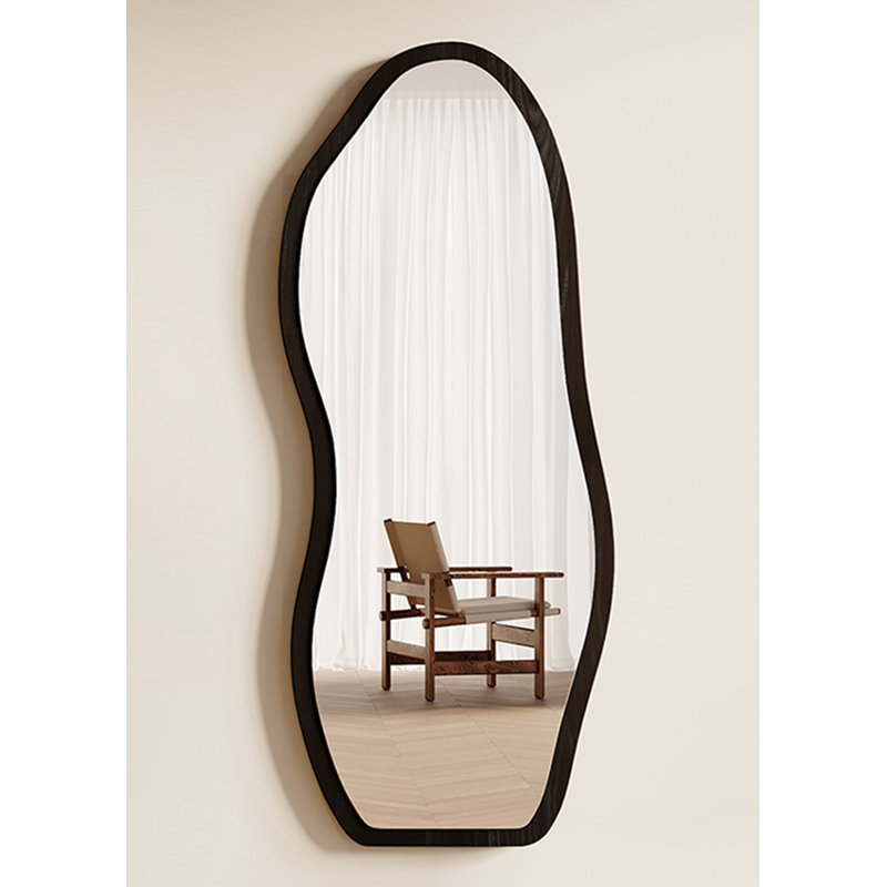 French-Style Retro Irregular Wall-Mounted Floor Mirror With Full-Length View, 62.99” x 23.62”