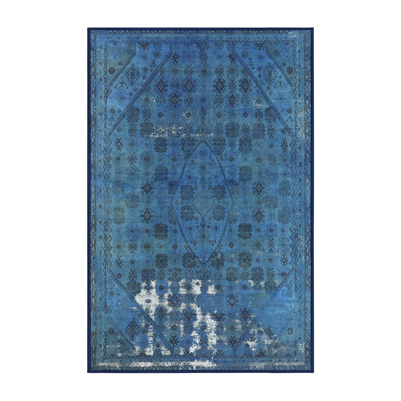Tapis oriental bleu, Rectangle 7 pi x 10 pi