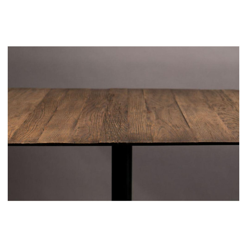 Braza Metal Base Dining Table, Brown, 37" H