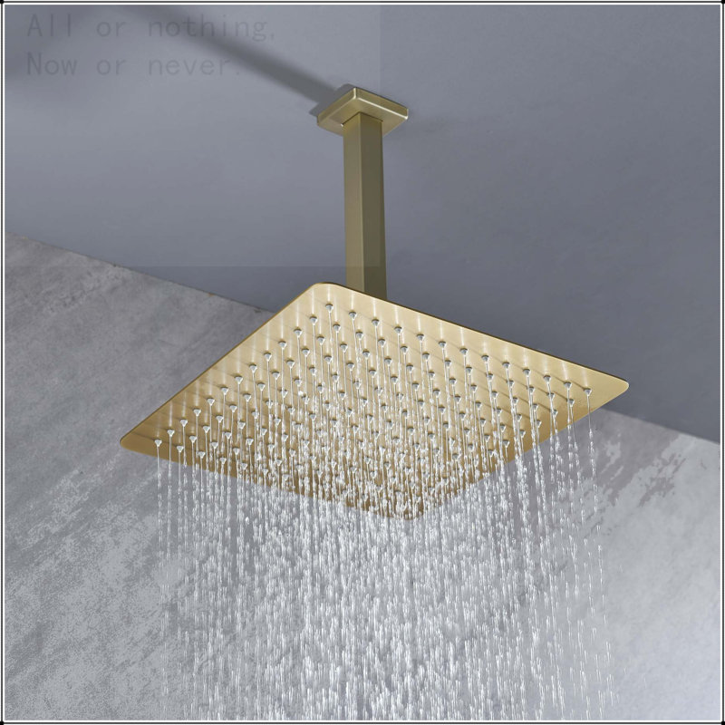 Pomme de douche à pluie haute pression, Doré
