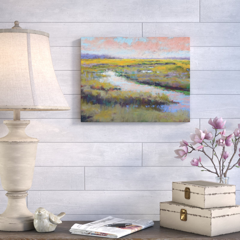 « a glimmer on the marshaling », reproduction d’impression sur toile, H 24 po x l 32 po x P 2 po