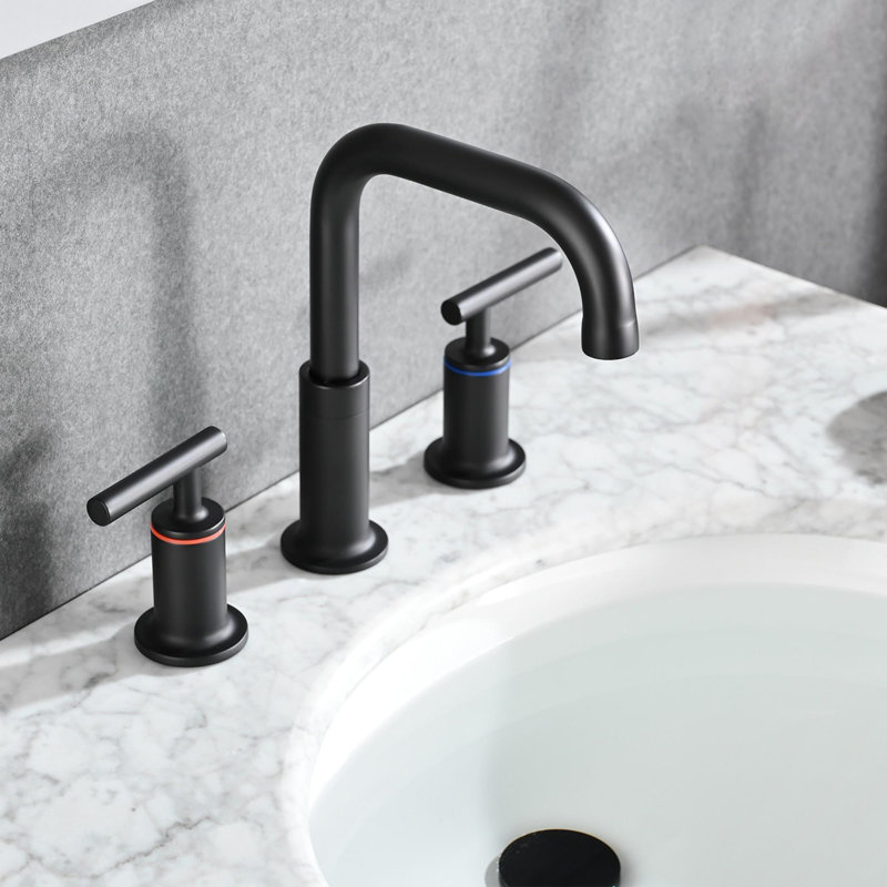 2-Handle Brass Bathroom Sink Faucet with Swivel Spout