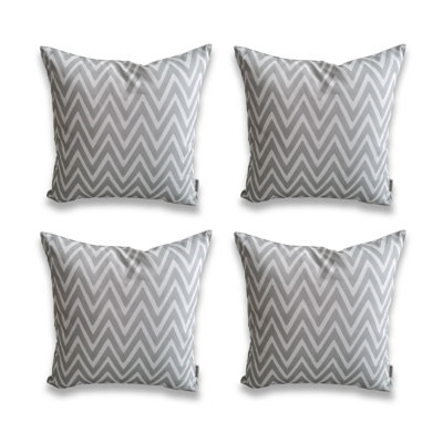 Set of 4 Printed Outdoor Pillow Cover With INSERTS ( Set Of 4)