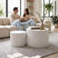 Ensemble de 2 tables basses gigognes blanches-319556628