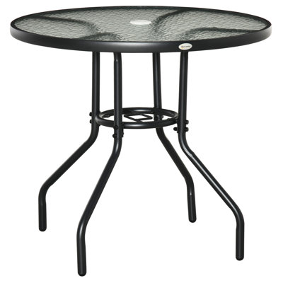 Round Metal Outdoor Bistro Table , 80cm cm W 80cm cm D