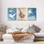 «Traditional Asian Crane and Singe», affiche murale encadrée en bois