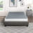 Queen Size Mattress Foundation In Black Metal - Textured Fabric Cover 12 Slat Support 700lbs Capacity Easy Assembly 8.5" Inch Stand Wrapping 700lb Installation 8.5-826426986