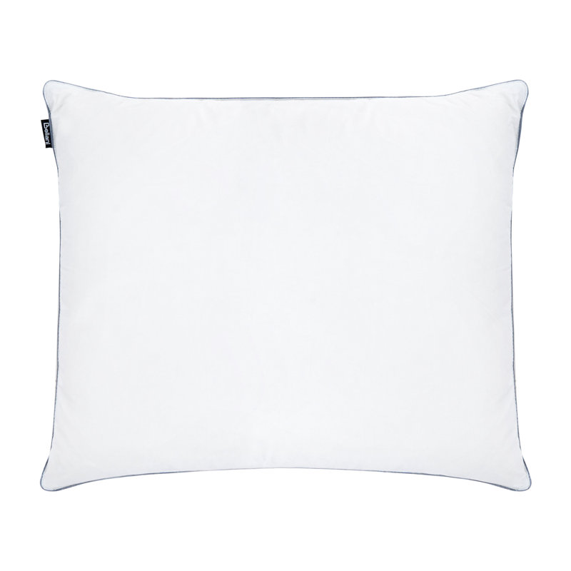 3-Chamber Bed Pillow TEIDE Low Duck Feathers and Down 40 x 80 cm White, 9cm, 50 x 60 cm