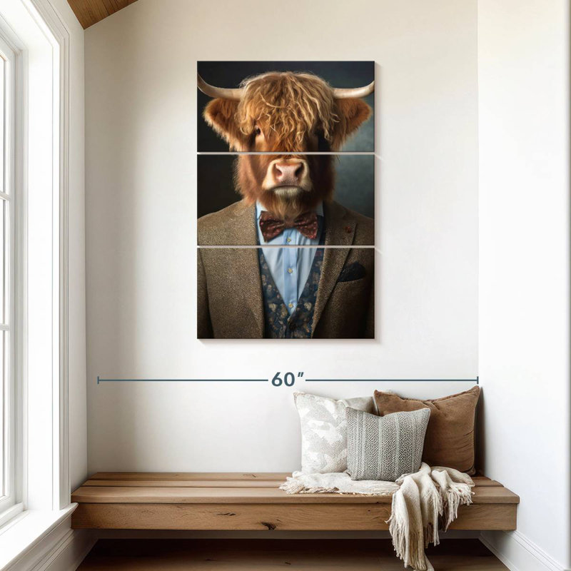 Portrait de vache Brampt, H 45 po x l 28 po