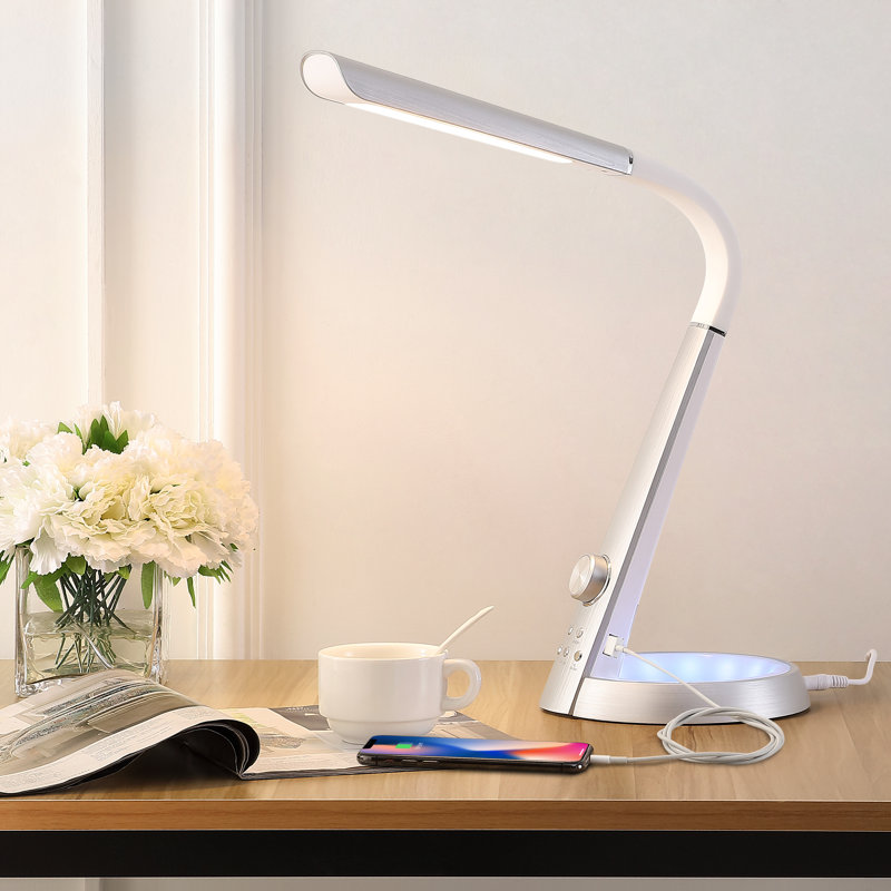 Stickel Metal USB Desk Lamp, Sliver