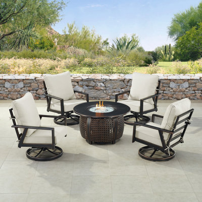 Orthman 4 - Person Patio Conversation Set with Cushions