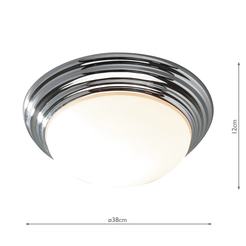 Eastwood Glass Flush Mount, 12cm H x 38cm W x 38cm D