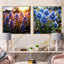 Daffodils Field Sunrise - Ensemble de 2 collages floraux carrés-140099222-140099220