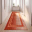 Tapis Sardis moderne à motifs mosaïques abstraites, orange, rouge et crème, lavable à la machine, antidérapant, à poils courts, pour l'intérieur et l'extérieur, adapté aux animaux domestiques, idéal pour le salon, la chambre, la salle à manger, l'entrée, le couloir ou le bureau.-1464869826