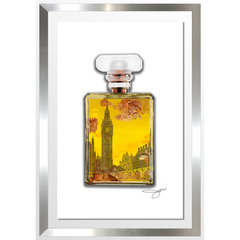 « london parfums », impression, H 51,5 po x l 35,5 po x P 0,75 po, H 27,5 po x l 21,5 po x P 0,75 po