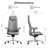Genuine Leather Executive Chair, Swivel Ergonomic Office Chair, High Back Desk Chair with Tilt Reclining, Aluminum Alloy Base, Adjustable Height-1102295748