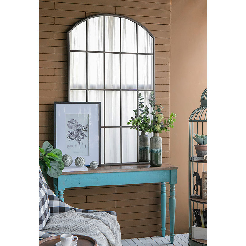 Miroir de jardin Bordeaux - 66 x 1,6 x 39,5 po, Noir