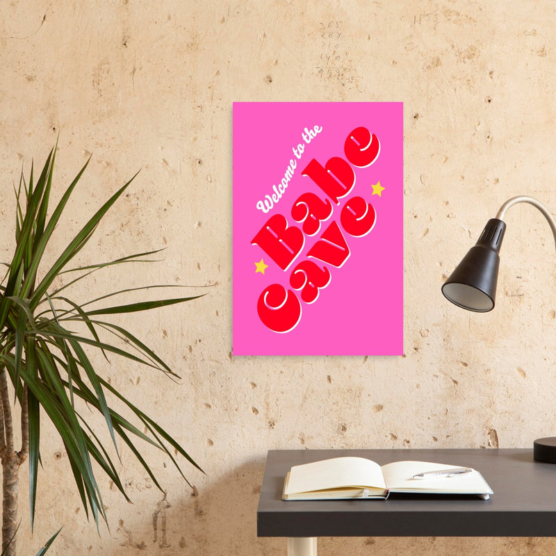 «Welcome To The Babe Cave», reproduction d'art audacieuse de paysage rétro nature, 24" H x 16" W