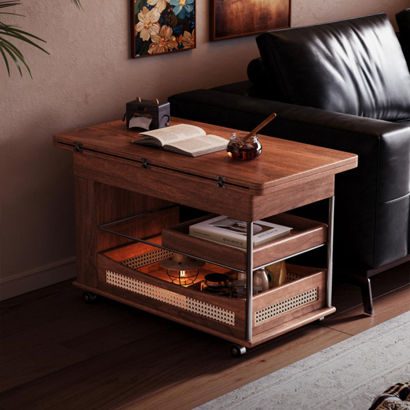 Table de Mahjong pliable en bois massif avec roulettes pour règles chinoises