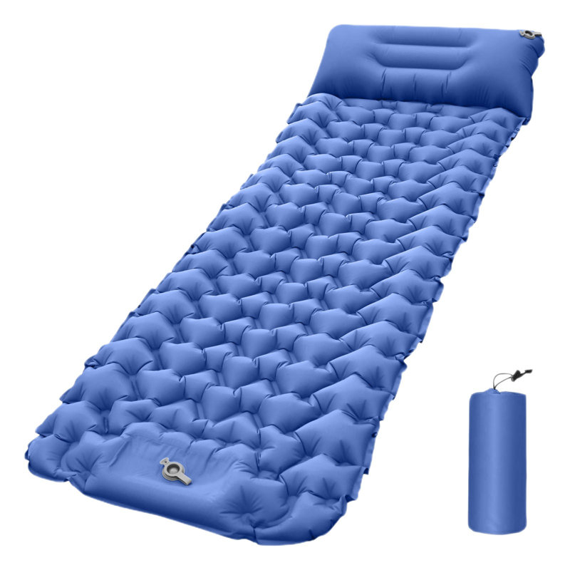 Step On Inflatable Sleeping Pad Outdoor Proof Sleeping Pad Camping Portable Nap Cushion, Orange
