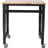 Workbench - 35" Wide Rolling Workbenches For Garage - Adjustable Height, Workshop Tool Bench, Metal With Rubber Wood Top ,Black Hammertone Leg