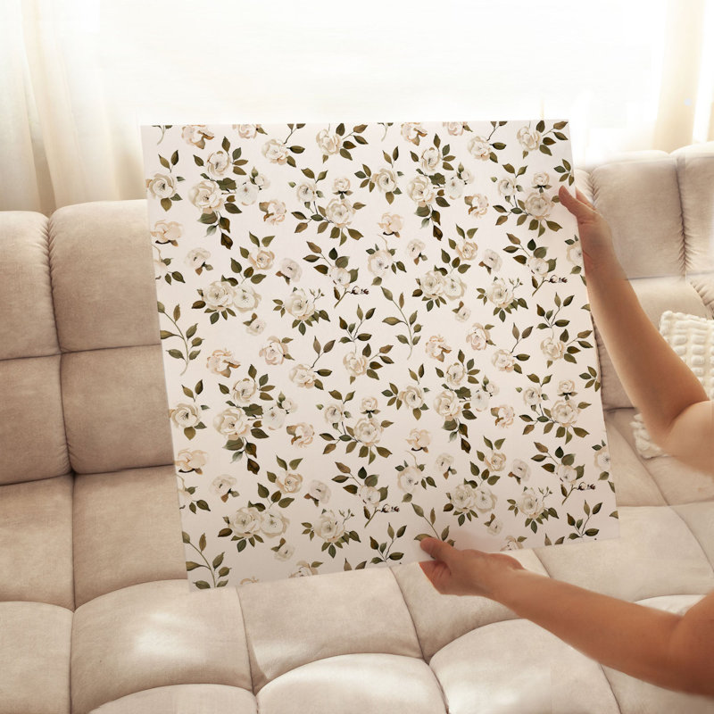 Impression florale à motif floral, H 14 po x l 14 po