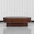 NTC STREAM DOU Coffee Table Modern Double-Layer Oval Wooden Center Table with Vertical Groove Design, Stylish Living Room Decor, Contemporary Minimalist Style for Home and Office, Easy Assembly-1004224632