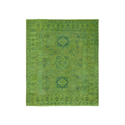 8'0" x 9'6" New Hand Knotted Overdyed Wool Rectangle Oriental Rug - MOA10220012