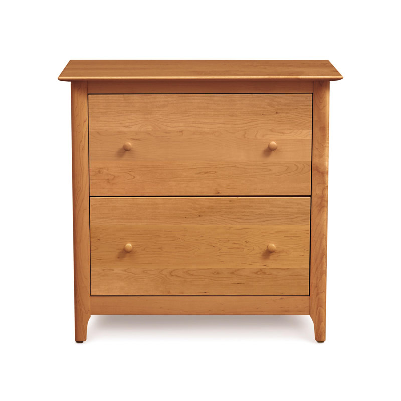 Sarah 32.5'' Wide 2 -Drawer Solid Wood File Cabinet, Natural Cherry