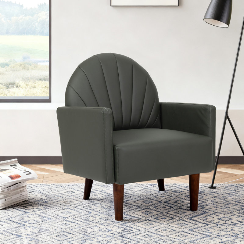 Un fauteuil d'appoint contemporain, Vert foncé