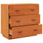 Nyeli Solid Wood 80cm W 3 - Drawer Chest of Drawers