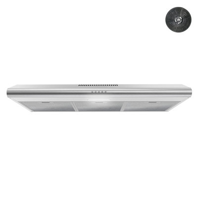 Streamline Tigli 36" 80 Cubic Feet Per Minute Ductless Under Cabinet Range Hood with Mesh Filter and Light Included