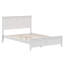Lit plateforme moderne en bois massif blanc moderne avec support de lattes en bois robuste, aucun sommier tapissier requis