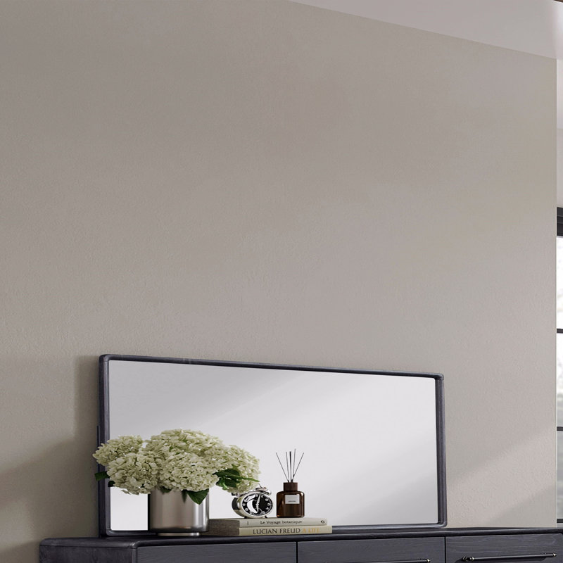 Miroir rectangulaire en bois, Noir