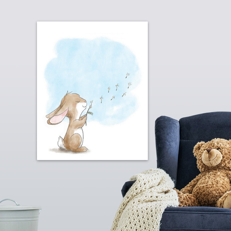 « souffleing pissenlits », impression Little Bunny, Toile, H 20 po x l 16 po x P 1,25 po